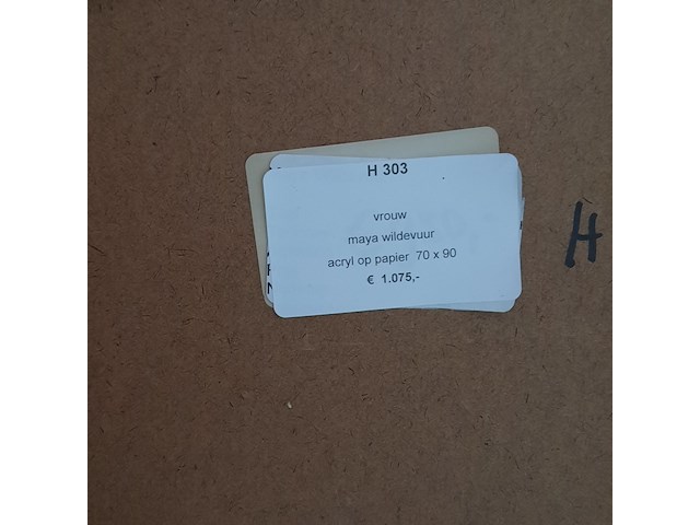 Acryl schilderij, maya wildevuur, vrouw, 1999 - afbeelding 8 van  8