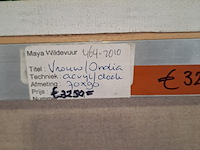 Acryl schilderij, maya wildevuur, vrouw india, 2001 - afbeelding 8 van  8