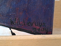 Acryl schilderij, maya wildevuur, vrouw met hoed, 2004 - afbeelding 6 van  10
