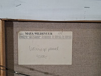 Acryl schilderij, maya wildevuur, vrouw op paard, 1993 - afbeelding 2 van  10