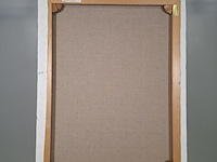 Acryl schilderij, maya wildevuur, vrouw op stoel, 1994 - afbeelding 6 van  7