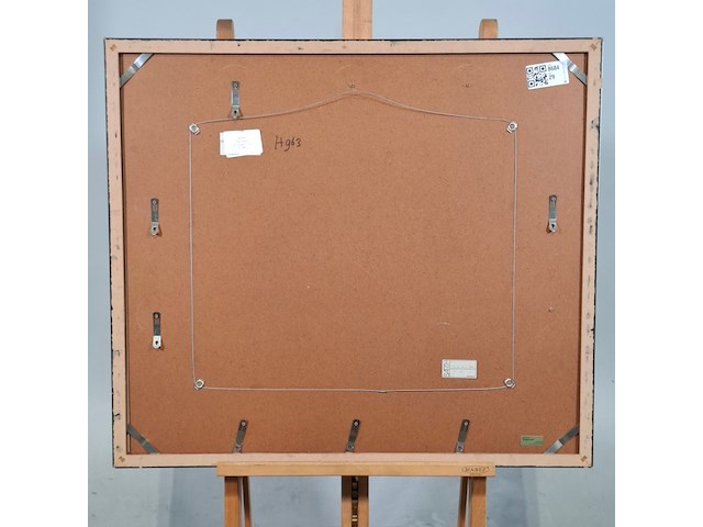 Acryl schilderij, maya wildevuur, waterlelies, 1998 - afbeelding 5 van  6