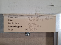 Acryl schilderij, maya wildevuur, waterlelies autun, 2011 - afbeelding 6 van  6