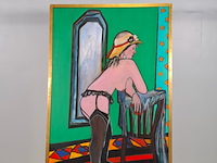 Acryl schilderij, maya wildevuur, wendy, naakt - afbeelding 1 van  6