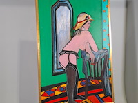 Acryl schilderij, maya wildevuur, wendy, naakt - afbeelding 2 van  6
