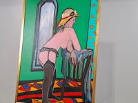 Acryl schilderij, maya wildevuur, wendy, naakt - afbeelding 3 van  6