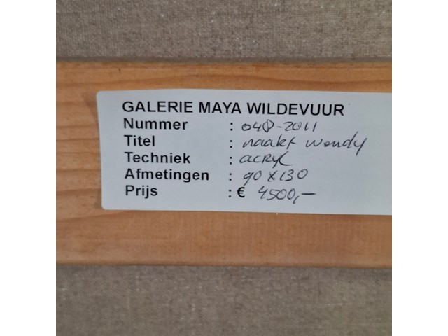Acryl schilderij, maya wildevuur, wendy, naakt - afbeelding 6 van  6