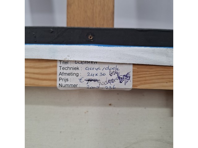 Acryl schilderij, maya wildevuur, wolken, 2003 - afbeelding 3 van  11