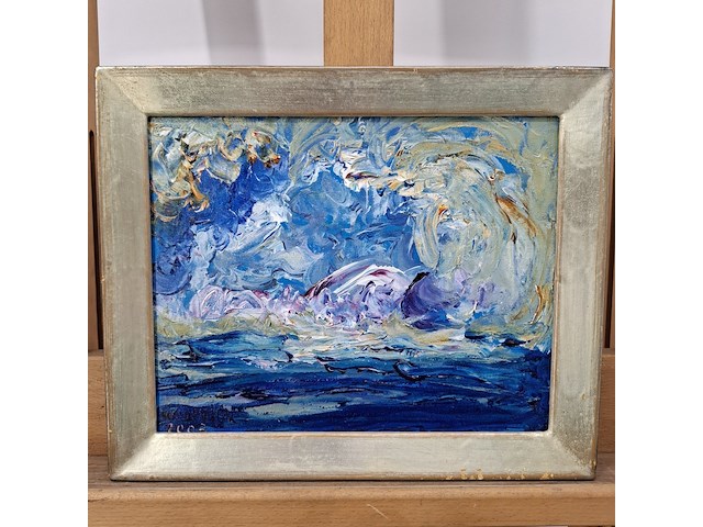 Acryl schilderij, maya wildevuur, wolken, 2003 - afbeelding 4 van  11