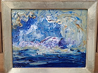 Acryl schilderij, maya wildevuur, wolken, 2003 - afbeelding 4 van  11
