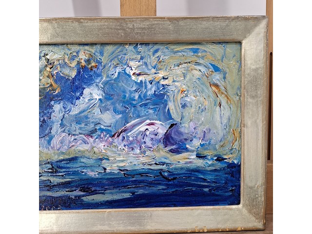 Acryl schilderij, maya wildevuur, wolken, 2003 - afbeelding 6 van  11