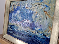 Acryl schilderij, maya wildevuur, wolken, 2003 - afbeelding 9 van  11
