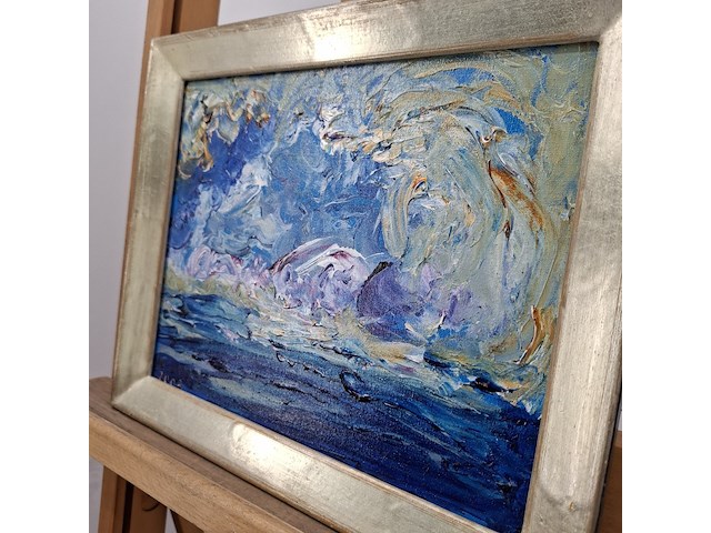 Acryl schilderij, maya wildevuur, wolken, 2003 - afbeelding 9 van  11