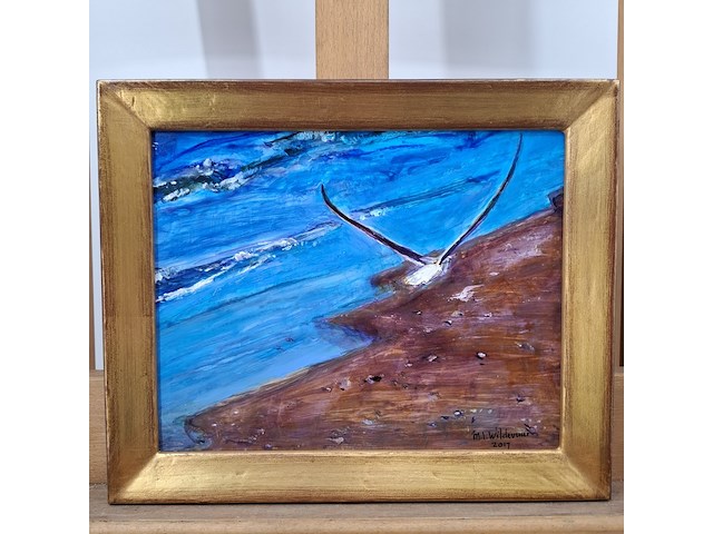 Acryl schilderij, maya wildevuur, zeemeeuw, 2017 - afbeelding 3 van  10