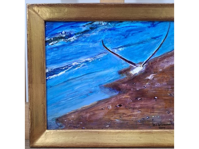 Acryl schilderij, maya wildevuur, zeemeeuw, 2017 - afbeelding 4 van  10