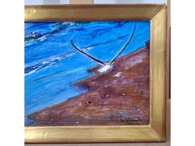 Acryl schilderij, maya wildevuur, zeemeeuw, 2017 - afbeelding 5 van  10