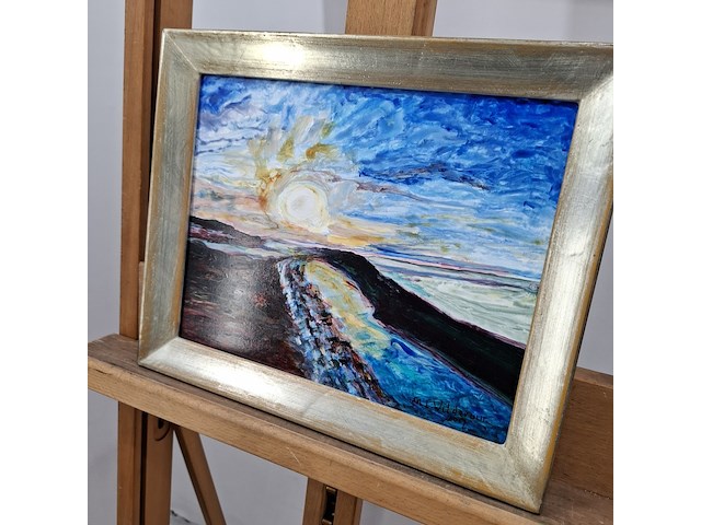 Acryl schilderij, maya wildevuur, zonsondergang, 2017 - afbeelding 8 van  10