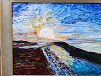 Acryl schilderij, maya wildevuur, zonsondergang, 2017 - afbeelding 4 van  10