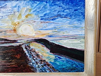 Acryl schilderij, maya wildevuur, zonsondergang, 2017 - afbeelding 5 van  10