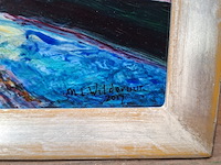 Acryl schilderij, maya wildevuur, zonsondergang, 2017 - afbeelding 6 van  10