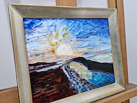 Acryl schilderij, maya wildevuur, zonsondergang, 2017 - afbeelding 7 van  10