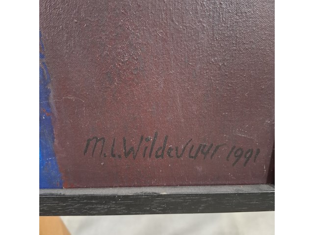 Acryl schilderij, maya wildevuur - afbeelding 4 van  5