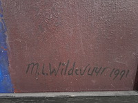 Acryl schilderij, maya wildevuur - afbeelding 4 van  5