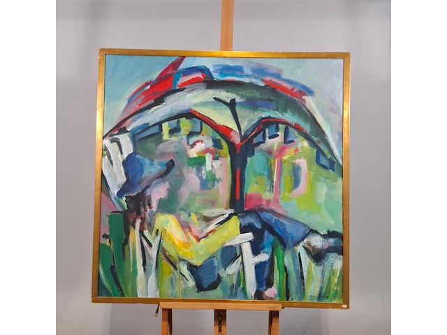 Acryl schilderij, maya wildevuur - afbeelding 1 van  7