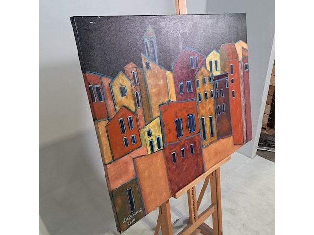 Acryl schilderij, maya wildevuur - afbeelding 4 van  8