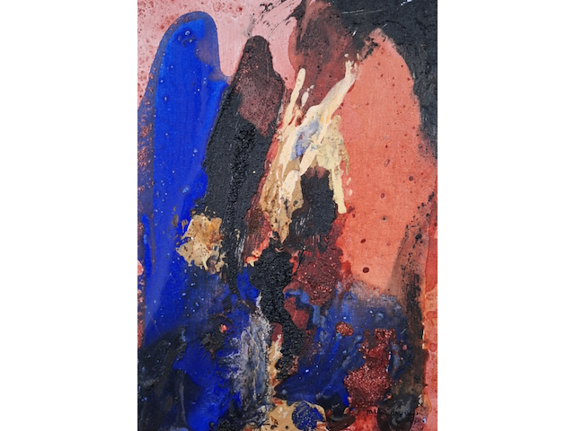 Acryl schilderij op doek, maya wildevuur, abstract - afbeelding 1 van  8