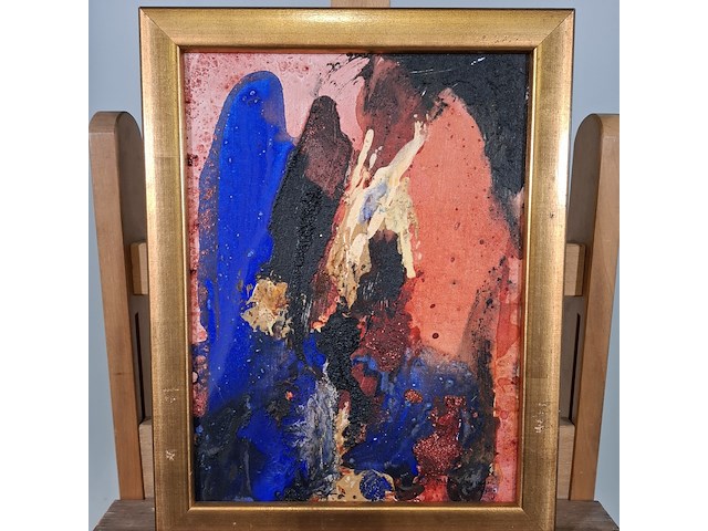 Acryl schilderij op doek, maya wildevuur, abstract - afbeelding 2 van  8