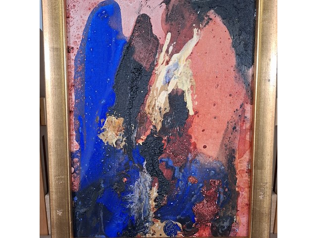 Acryl schilderij op doek, maya wildevuur, abstract - afbeelding 3 van  8