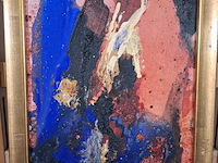 Acryl schilderij op doek, maya wildevuur, abstract - afbeelding 3 van  8