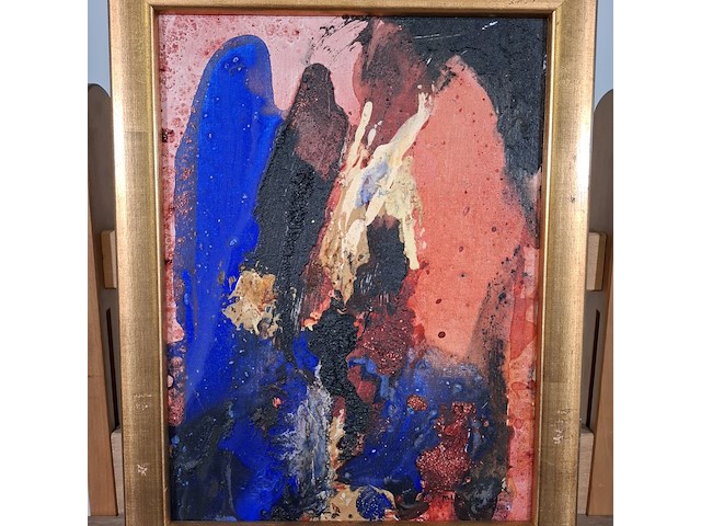 Acryl schilderij op doek, maya wildevuur, abstract - afbeelding 4 van  8