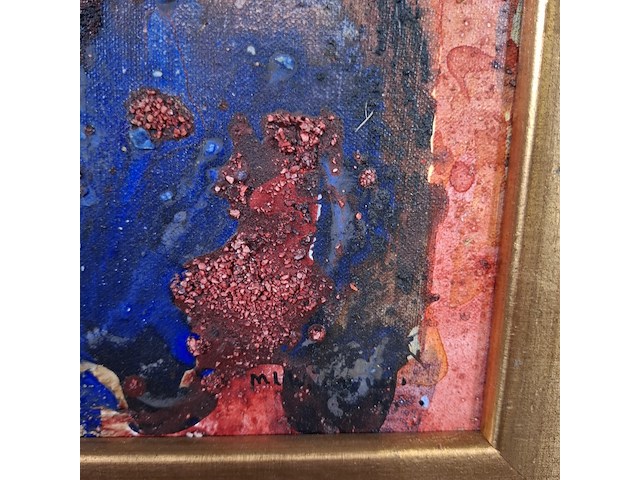 Acryl schilderij op doek, maya wildevuur, abstract - afbeelding 5 van  8