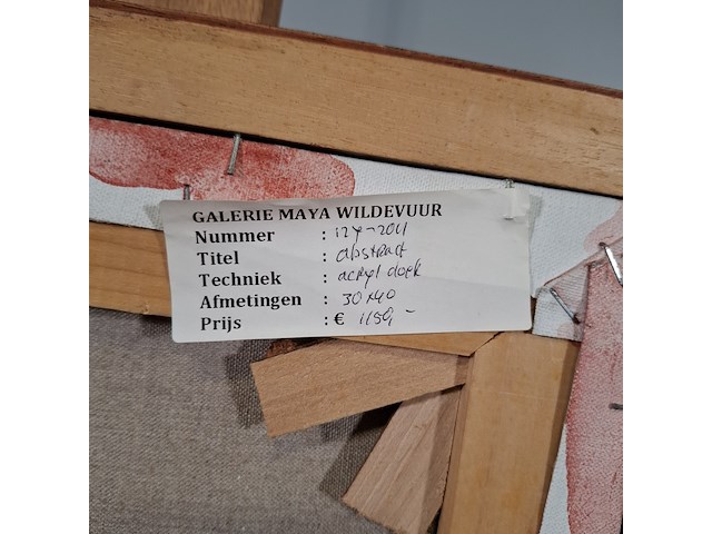 Acryl schilderij op doek, maya wildevuur, abstract - afbeelding 7 van  8