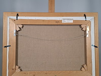 Acryl schilderij op doek, maya wildevuur, abstracte figuren, 1996 - afbeelding 7 van  8