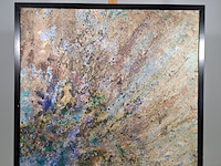 Acryl schilderij op doek, maya wildevuur, explosie, 1991 - afbeelding 3 van  10