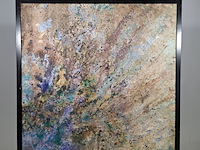 Acryl schilderij op doek, maya wildevuur, explosie, 1991 - afbeelding 4 van  10