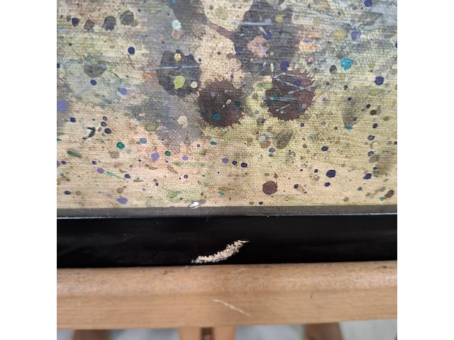 Acryl schilderij op doek, maya wildevuur, explosie, 1991 - afbeelding 9 van  10