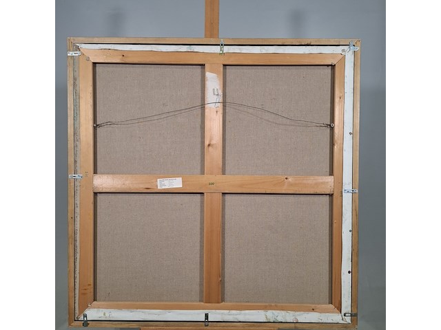 Acryl schilderij op doek, maya wildevuur, explosie, 1991 - afbeelding 10 van  10