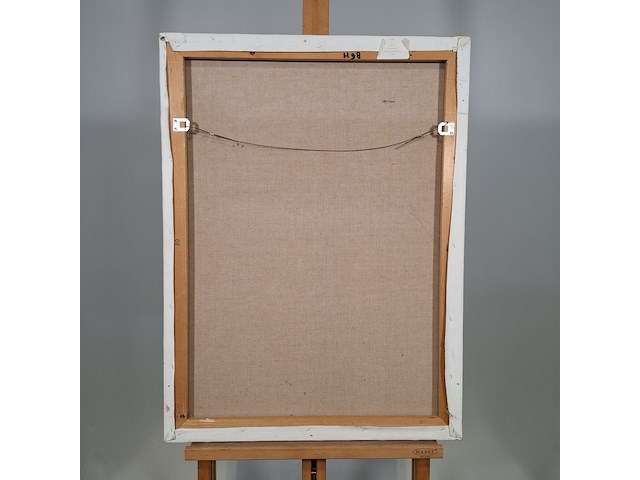 Acryl schilderij op doek, maya wildevuur, figuren, 1992 - afbeelding 6 van  7