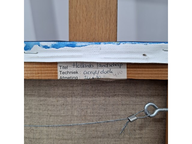 Acryl schilderij op doek, maya wildevuur, hollands landschap, 2003 - afbeelding 2 van  10