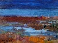 Acryl schilderij op doek, maya wildevuur, hollands landschap, 2003 - afbeelding 1 van  10