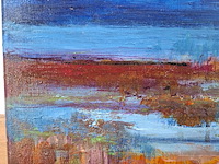 Acryl schilderij op doek, maya wildevuur, hollands landschap, 2003 - afbeelding 4 van  10