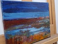 Acryl schilderij op doek, maya wildevuur, hollands landschap, 2003 - afbeelding 7 van  10