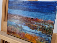 Acryl schilderij op doek, maya wildevuur, hollands landschap, 2003 - afbeelding 8 van  10