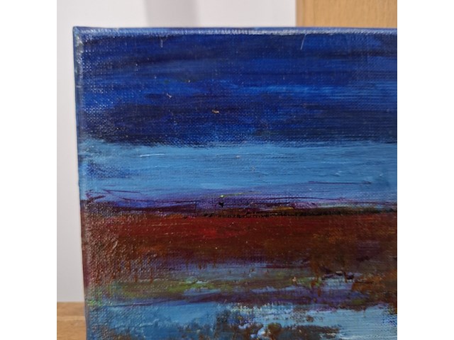 Acryl schilderij op doek, maya wildevuur, hollands landschap, 2003 - afbeelding 9 van  10