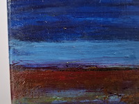 Acryl schilderij op doek, maya wildevuur, hollands landschap, 2003 - afbeelding 9 van  10