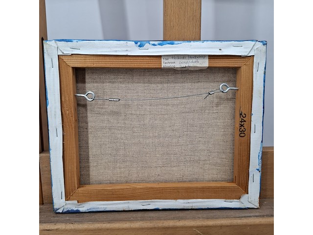 Acryl schilderij op doek, maya wildevuur, hollands landschap, 2003 - afbeelding 10 van  10